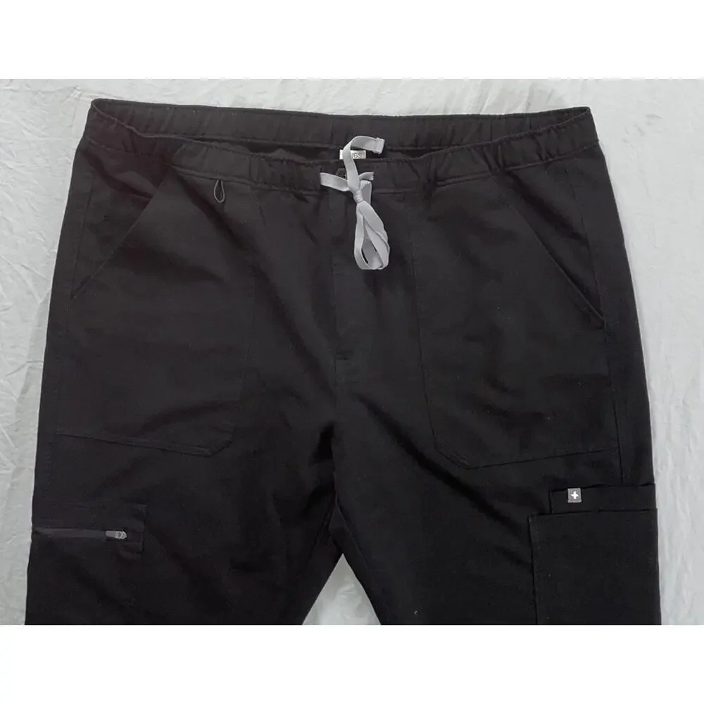 FIGs Technical Collection Men's Cairo Cargo Scrub Bottoms. Black, Men's XL. EUC!